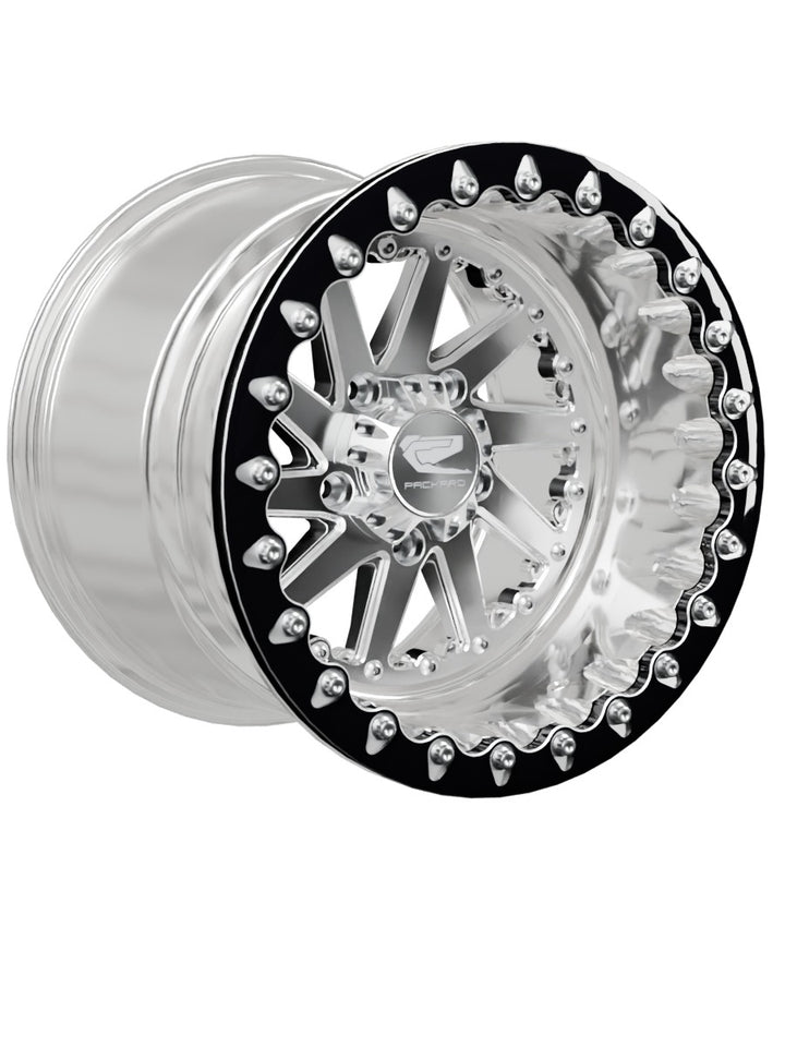 Cyclone - FF Forged Polished Beadlock - Silver RZR Pro R 5x4.5 - 15x11 | 5x4.5 / Contrast Machined V.1