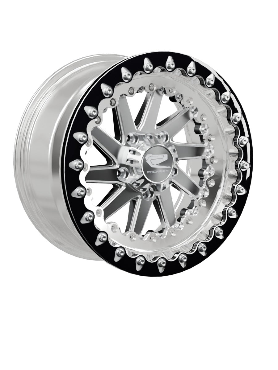 Cyclone - FF Forged Polished Beadlock - Silver RZR Pro R 5x4.5 - 15x7 | 5x4.5 / Contrast Machined V.1