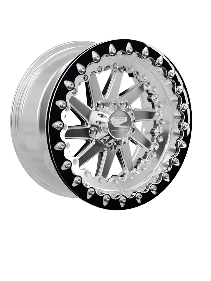 Cyclone - FF Forged Polished Beadlock - Silver RZR Pro R 5x4.5 - 15x7 | 5x4.5 / Contrast Machined V.1