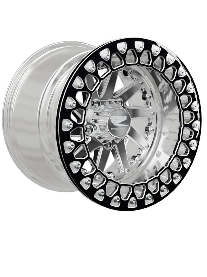 Cyclone - FF Forged Polished Beadlock - Silver RZR Pro R 5x4.5 - 15x11 | 5x4.5 / Contrast Machined V.2 / Spinner cap