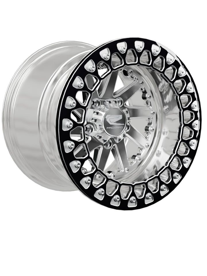 Cyclone - FF Forged Polished Beadlock - Silver RZR Pro R 5x4.5 - 15x11 | 5x4.5 / Contrast Machined V.2