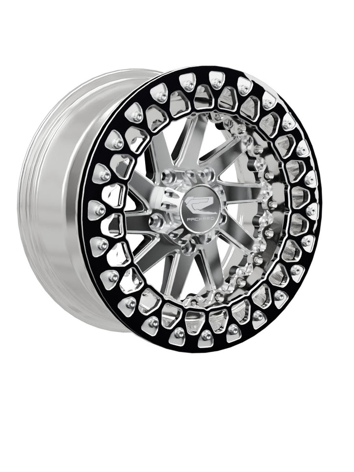 Cyclone - FF Forged Polished Beadlock - Silver RZR Pro R 5x4.5 - 15x7 | 5x4.5 / Contrast Machined V.2