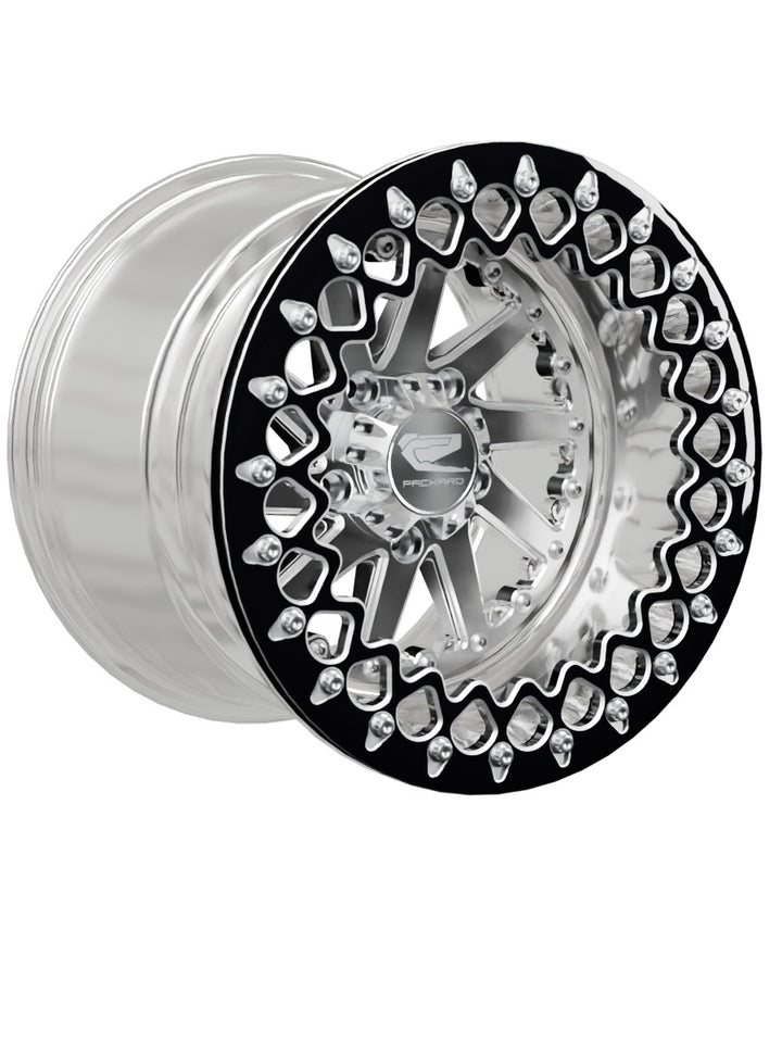 Cyclone - FF Forged Polished Beadlock - Silver RZR Pro R 5x4.5 - 15x11 | 5x4.5 / Contrast Machined V.3