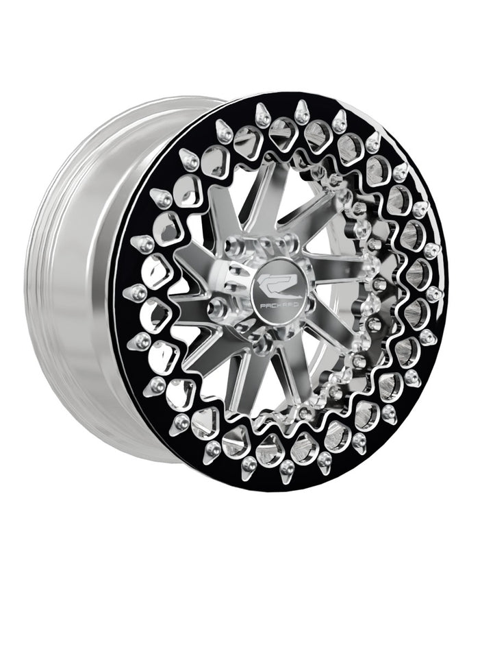 Cyclone - FF Forged Polished Beadlock - Silver RZR Pro R 5x4.5 - 15x7 | 5x4.5 / Contrast Machined V.3