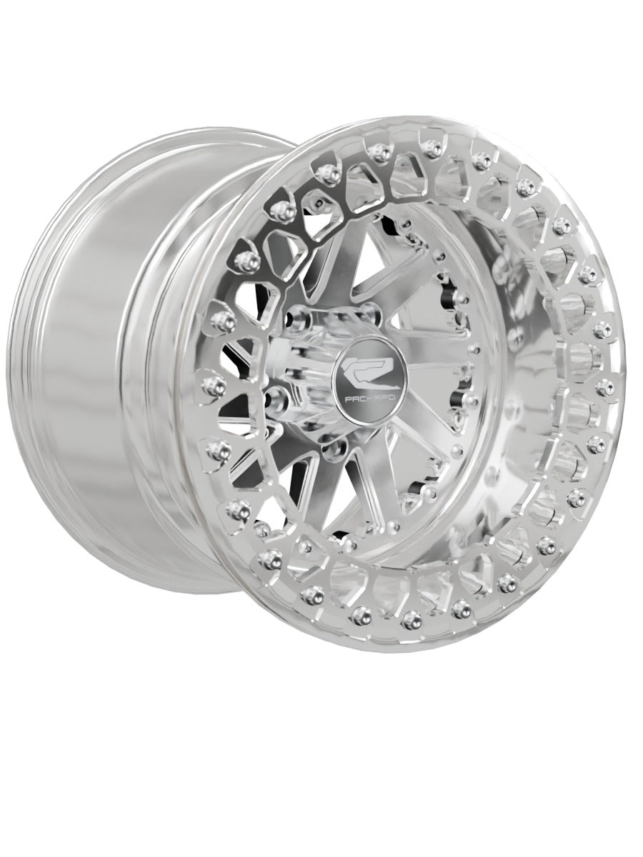 Cyclone - FF Forged Polished Beadlock - Silver RZR Pro R 5x4.5 - 15x11 | 5x4.5 / Polished V.2 / Spinner cap