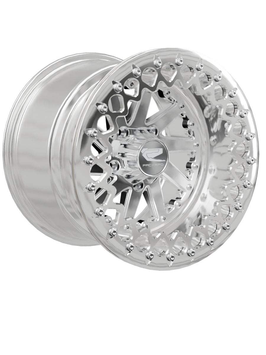 Cyclone - FF Forged Polished Beadlock - Silver RZR Pro R 5x4.5 - 15x11 | 5x4.5 / Polished V.3 / Spinner cap