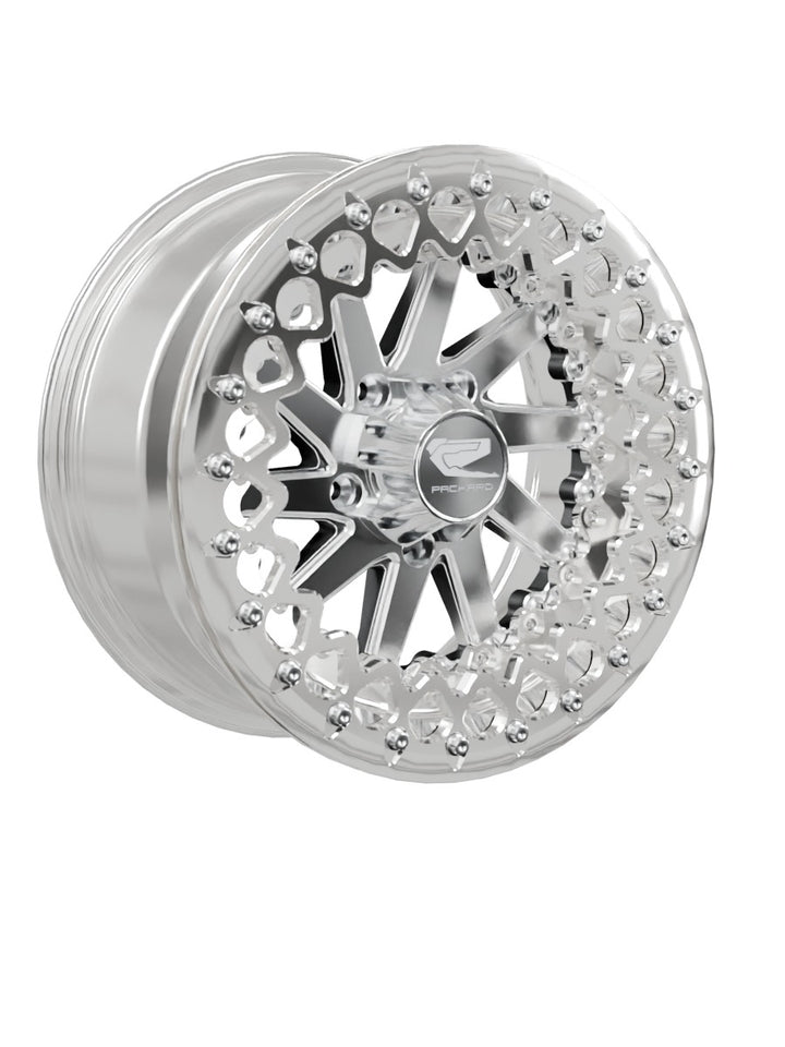 Cyclone - FF Forged Polished Beadlock - Silver RZR Pro R 5x4.5 - 15x7 | 5x4.5 / Polished V.3 / Spinner cap
