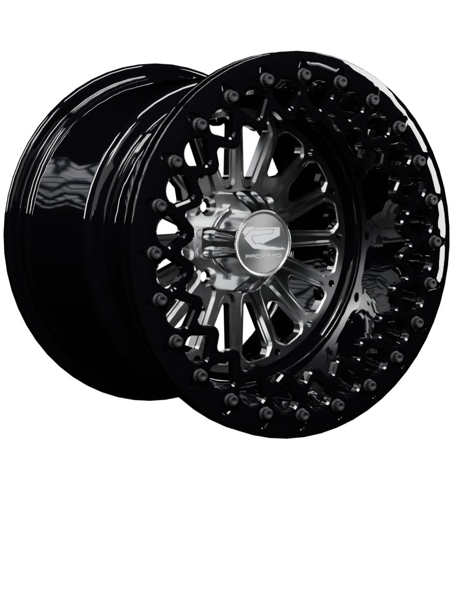 Element - FF Forged Beadlock - Silver 4x110 - 15x11 | 4x110 / Gloss Black V.3 / Yes