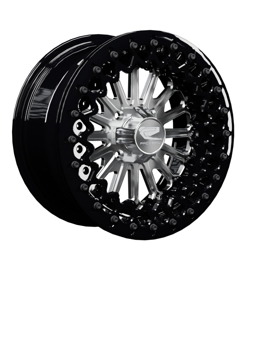 Element - FF Forged Beadlock - Silver 4x110 - 15x7 | 4x110 / Gloss Black V.3 / Yes