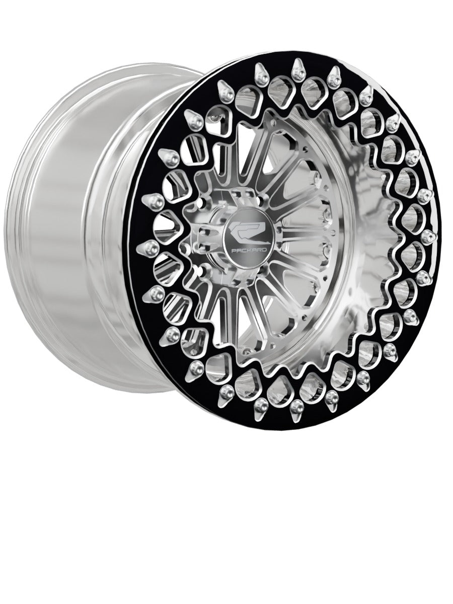 Element - FF Forged Polished Beadlock - Silver 4x110 - 15x11 | 4x110 / Contrast Machined V.3 / No