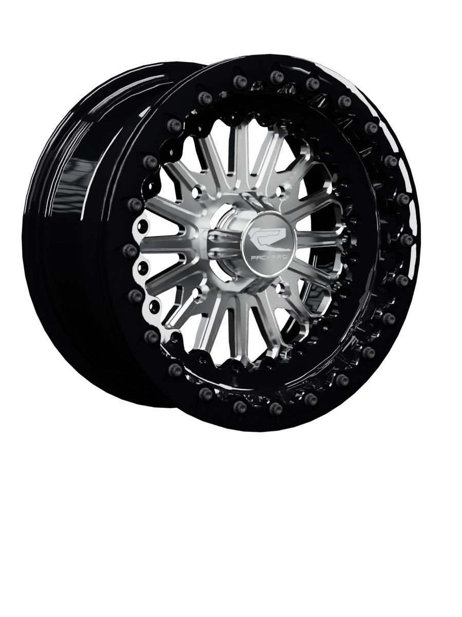 Element - FF Forged Beadlock - Silver - 15x7 | 4x156 / Gloss Black V.1 / Yes