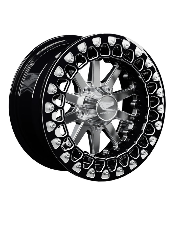 Element - FF Forged Beadlock - Silver RZR Pro R 5x4.5 - 15x7 | 5X4.5 / Contrast Machined V.2 / Spinner cap