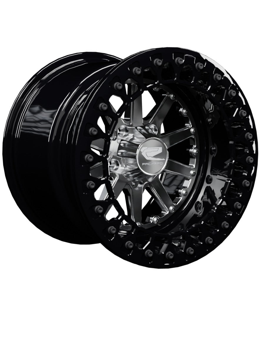 Element - FF Forged Beadlock - Silver RZR Pro R 5x4.5 - 15x11 | 5X4.5 / Gloss Black V.2 / Spinner cap