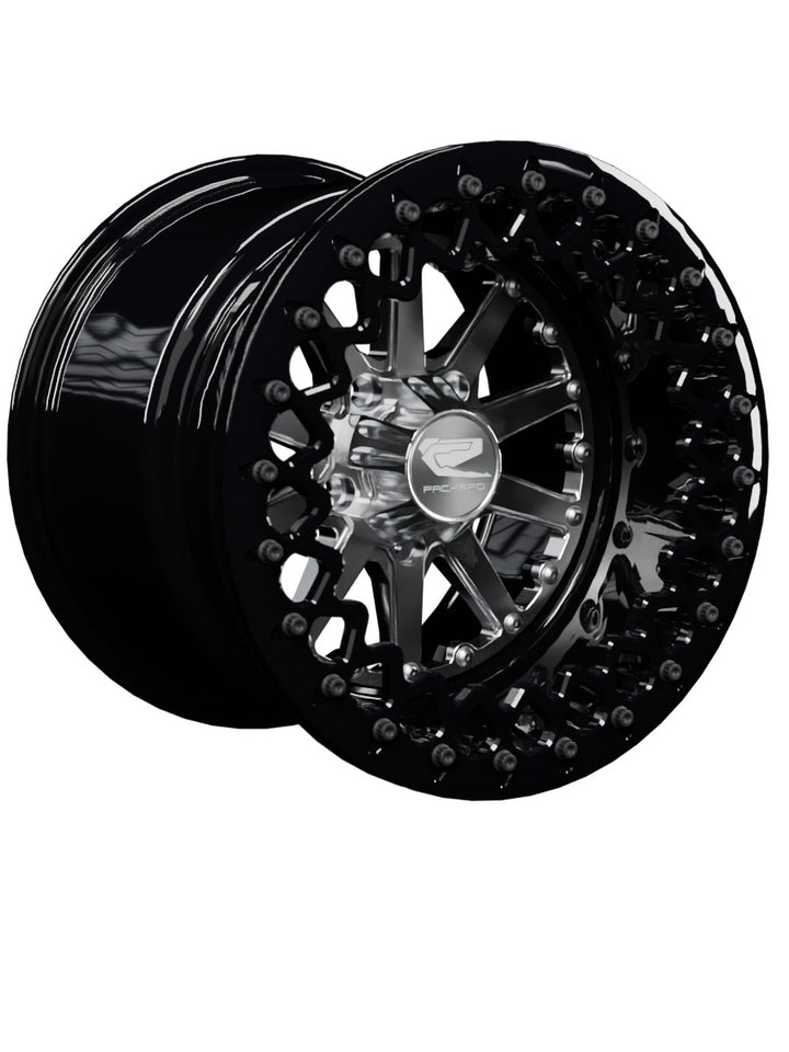 Element - FF Forged Beadlock - Silver RZR Pro R 5x4.5 - 15x11 | 5X4.5 / Gloss Black V.3 / Spinner cap