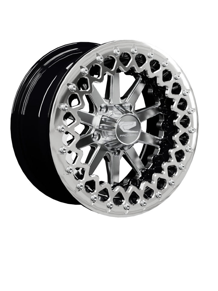 Element - FF Forged Beadlock - Silver RZR Pro R 5x4.5 - 15x7 | 5X4.5 / Polished V.3 / Spinner cap