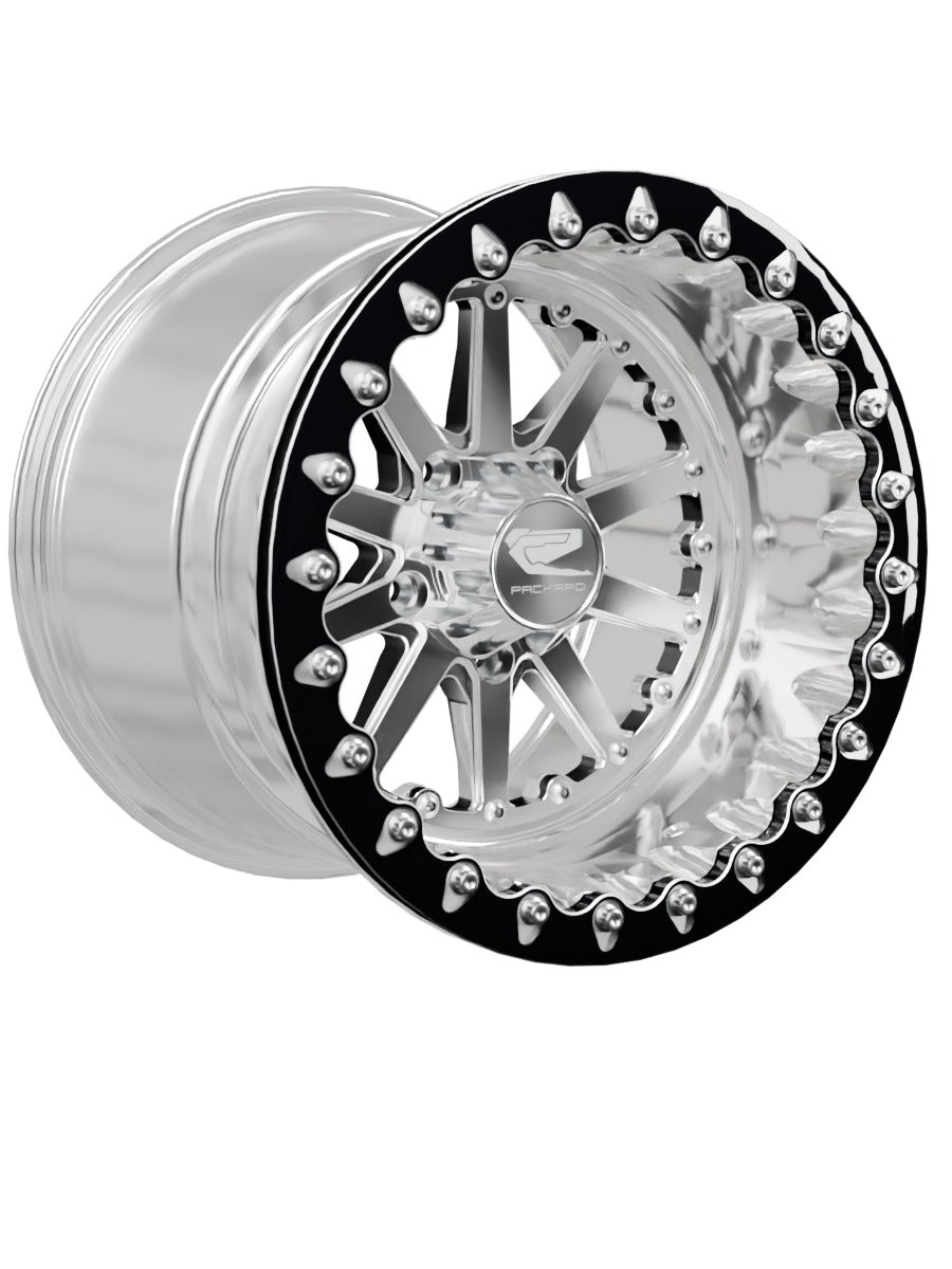 Element - FF Forged Polished Beadlock - Silver RZR Pro R 5x4.5 - 15x11 | 5X4.5 / Contrast Machined V.1 / Spinner cap
