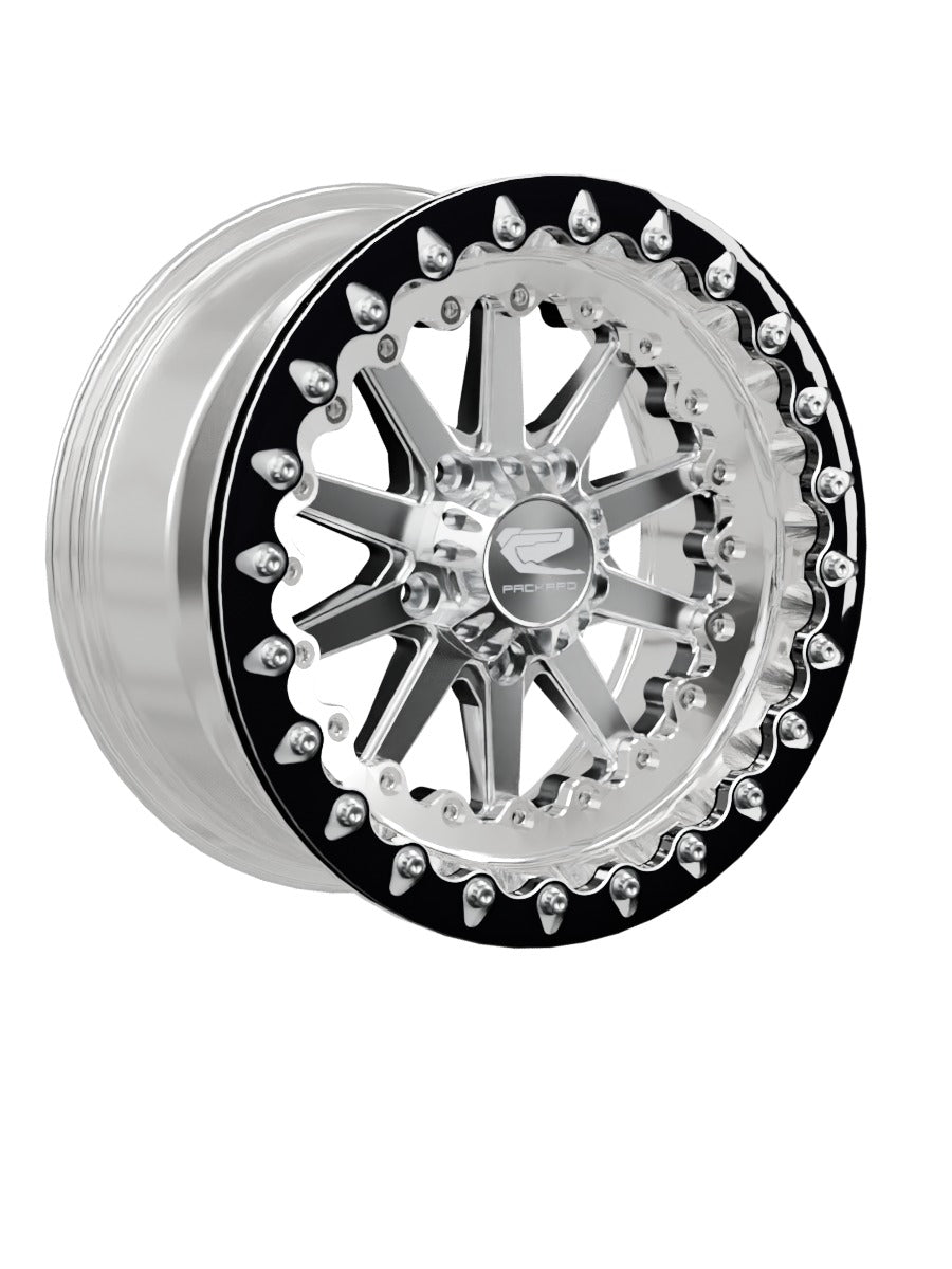 Element - FF Forged Polished Beadlock - Silver RZR Pro R 5x4.5 - 15x7 | 5X4.5 / Contrast Machined V.1