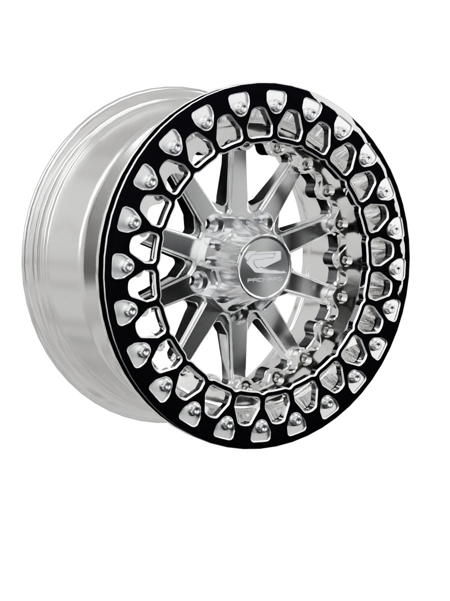 Element - FF Forged Polished Beadlock - Silver RZR Pro R 5x4.5 - 15x7 | 5X4.5 / Contrast Machined V.2 / Spinner cap