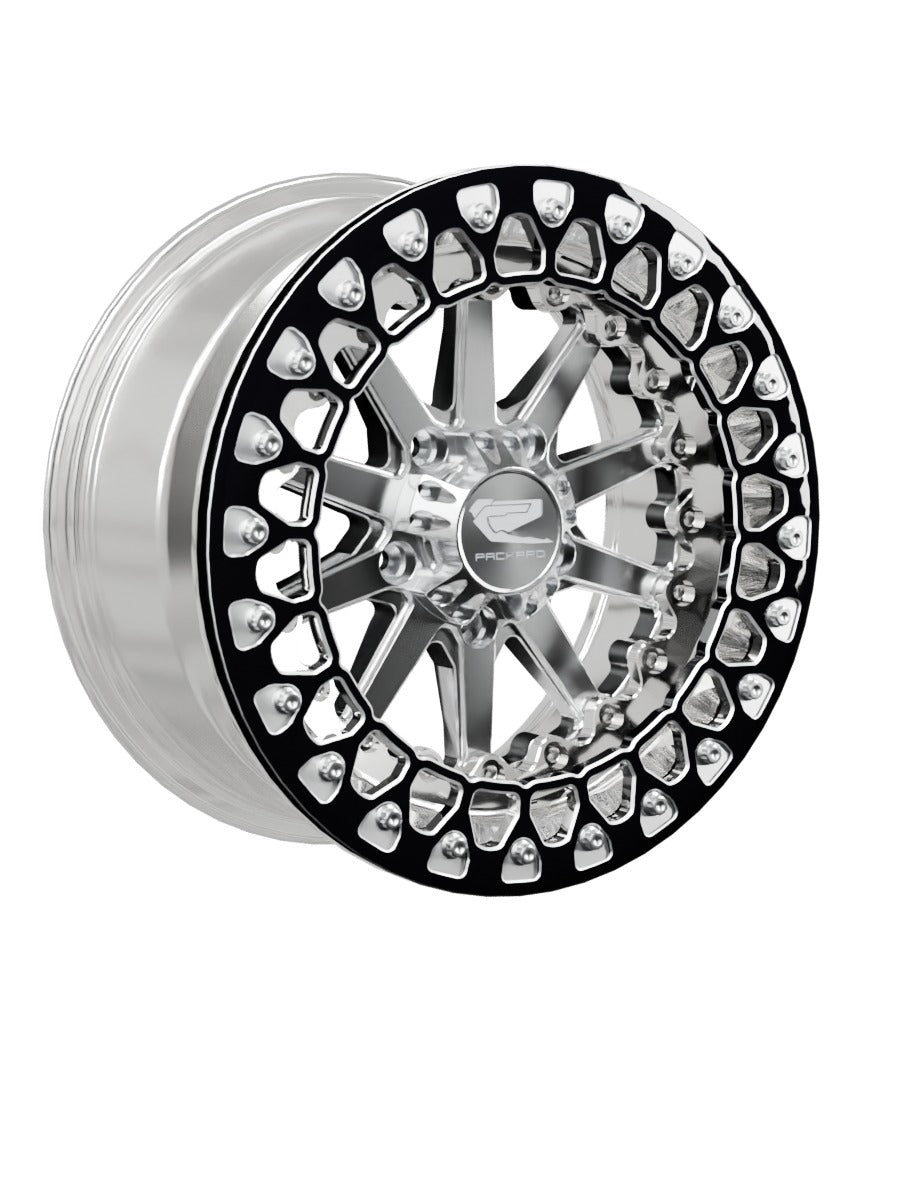 Element - FF Forged Polished Beadlock - Silver RZR Pro R 5x4.5 - 15x7 | 5X4.5 / Contrast Machined V.2