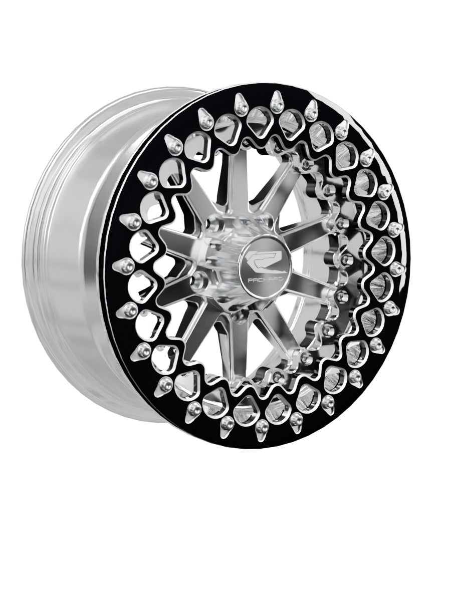 Element - FF Forged Polished Beadlock - Silver RZR Pro R 5x4.5 - 15x7 | 5X4.5 / Contrast Machined V.3 / Spinner cap