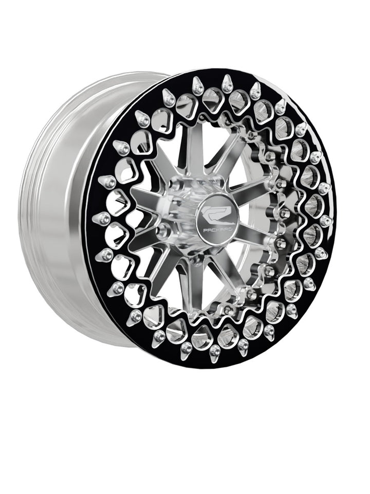 Element - FF Forged Polished Beadlock - Silver RZR Pro R 5x4.5 - 15x7 | 5X4.5 / Contrast Machined V.3 / Spinner cap