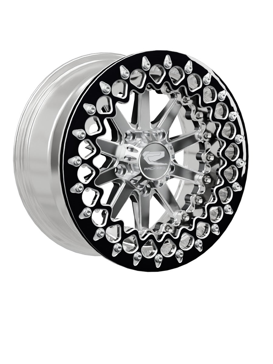 Element - FF Forged Polished Beadlock - Silver RZR Pro R 5x4.5 - 15x7 | 5X4.5 / Contrast Machined V.3