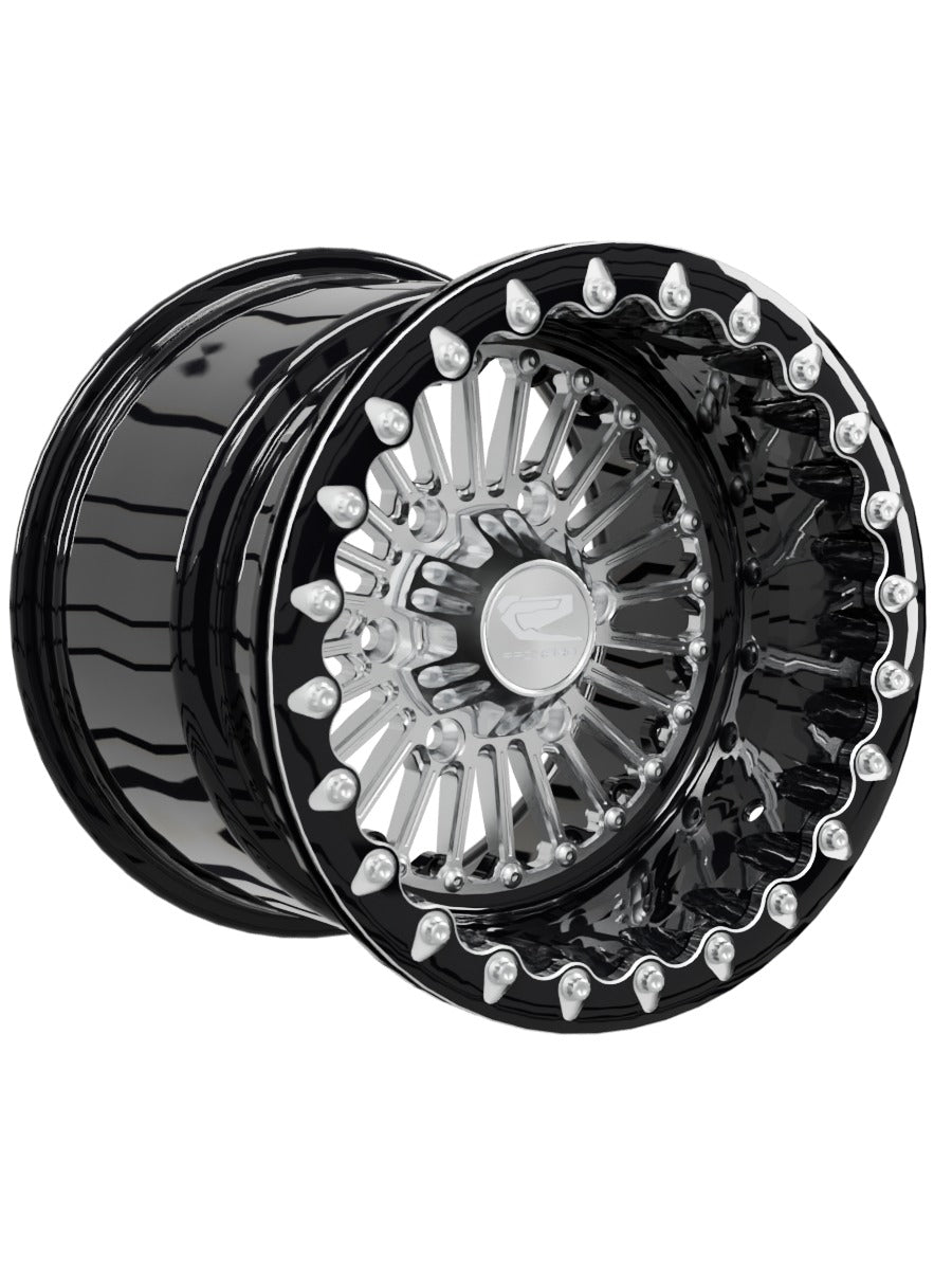 Import Beadlock — Silver Maverick R 6x139.7 — 15x11 | 6x139.7 / Contrast Machined V.1 with spinner cap