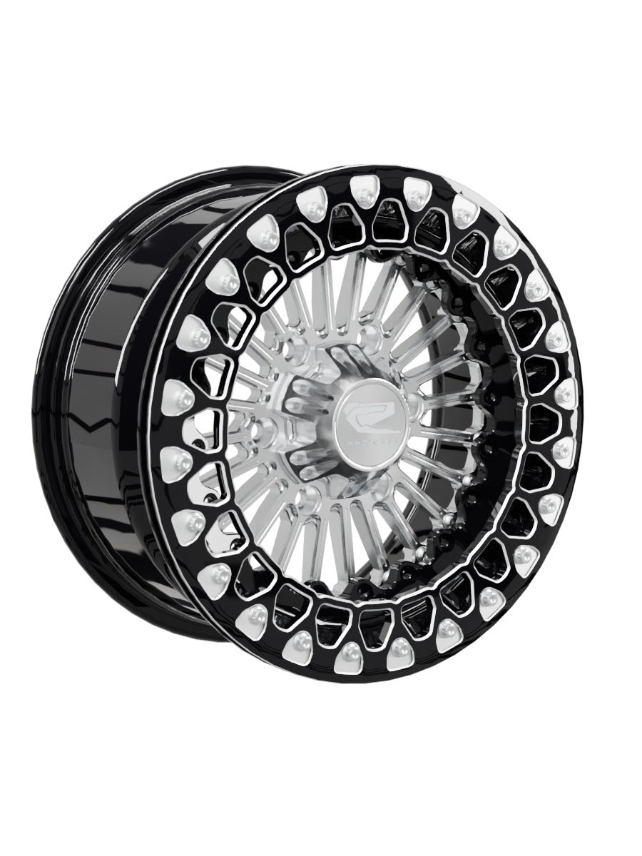 Import Beadlock — Silver Maverick R 6x139.7 — 15x7 | 6x139.7 / Contrast Machined V.2 with spinner cap