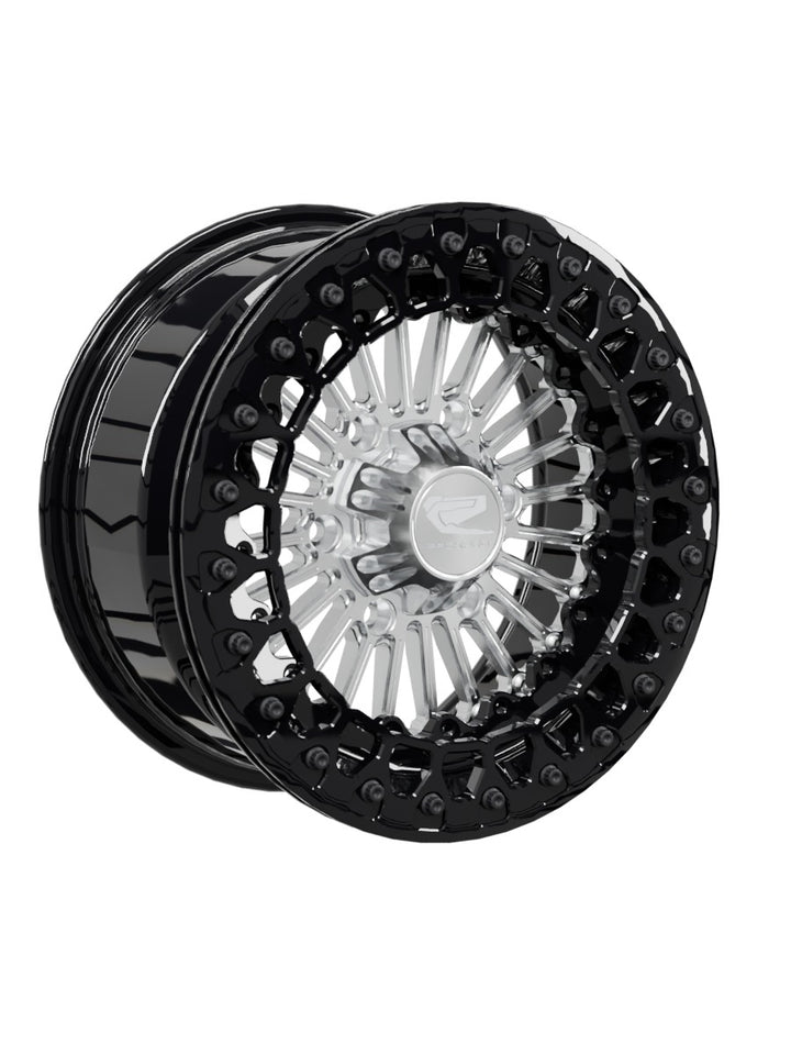 Import Beadlock — Silver Maverick R 6x139.7 — 15x7 | 6x139.7 / Gloss Black V.2 with spinner cap