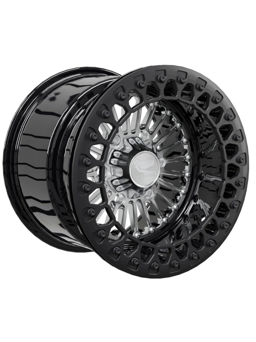Import Beadlock — Silver Maverick R 6x139.7 — 15x11 | 6x139.7 / Satin Black V.2 with spinner cap