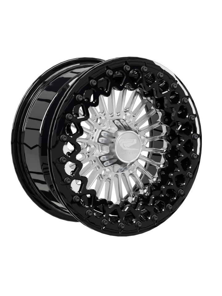Import Beadlock — Silver Maverick R 6x139.7 — 15x7 | 6x139.7 / Gloss Black V.3 with spinner cap