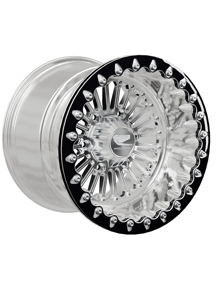 Import Polished Beadlock — Silver Maverick R 6x139.7 — 15x11 | 6x139.7 / Contrast Machined V.1 with spinner cap