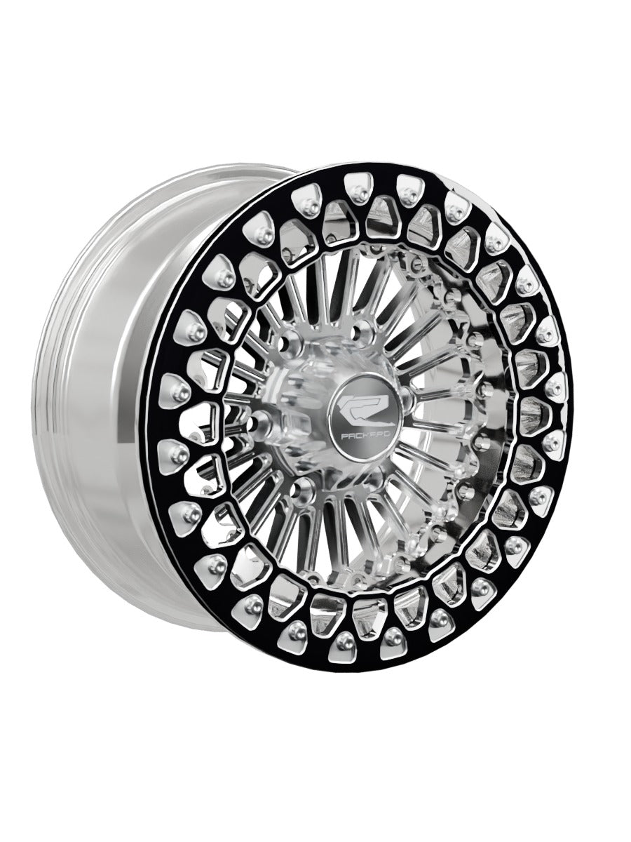 Import Polished Beadlock — Silver Maverick R 6x139.7 — 15x7 | 6x139.7 / Contrast Machined V.2 with spinner cap
