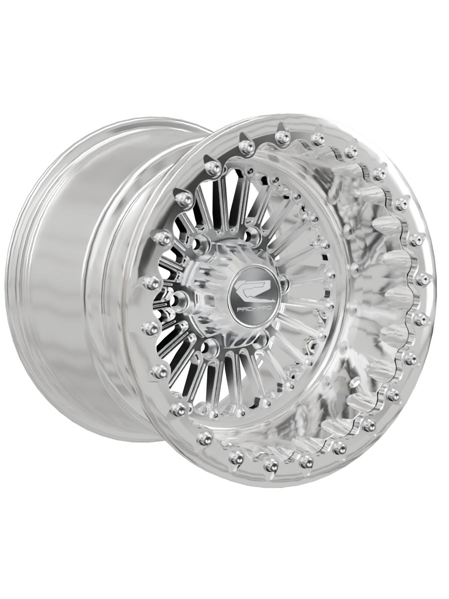 Import Polished Beadlock — Silver Maverick R 6x139.7 — 15x11 | 6x139.7 / Polished V.1 with spinner cap