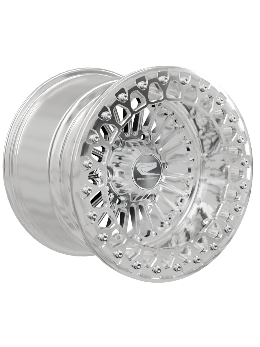 Import Polished Beadlock — Silver Maverick R 6x139.7 — 15x11 | 6x139.7 / Polished V.2 with spinner cap