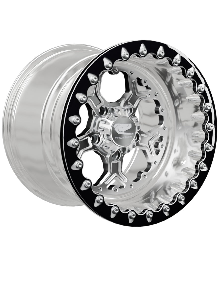 Pro 5 - FF Forged Polished Beadlock - Silver RZR Pro R 5x4.5 - 15x11 | 5X4.5 / Contrast Machined V.1 / No