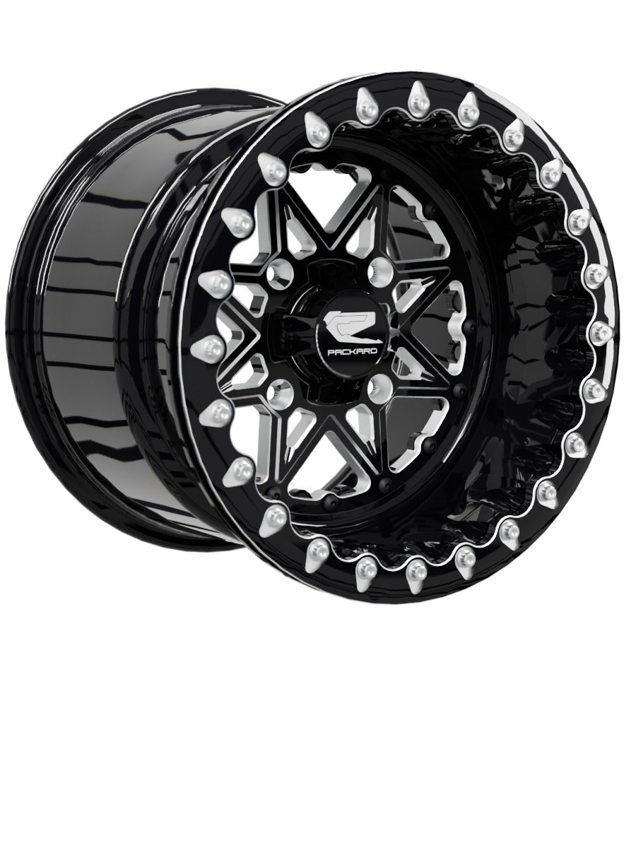 V2 Super Star - FF Forged Beadlock - Gloss Black - 15x11 | 4x136 / Contrast Machined V.1