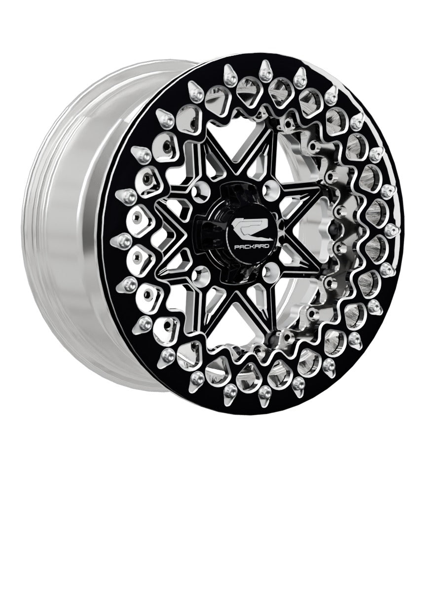 V2 Super Star - FF Forged Polished Beadlock - Gloss Black - 15x7 | 4x136 / Contrast Machined V.3