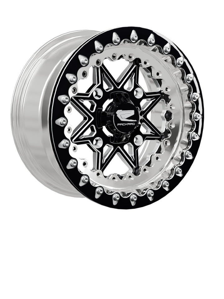 V2 Super Star - FF Forged Polished Beadlock - Gloss Black - 15x7 | 4x156 / Contrast Machined V.1