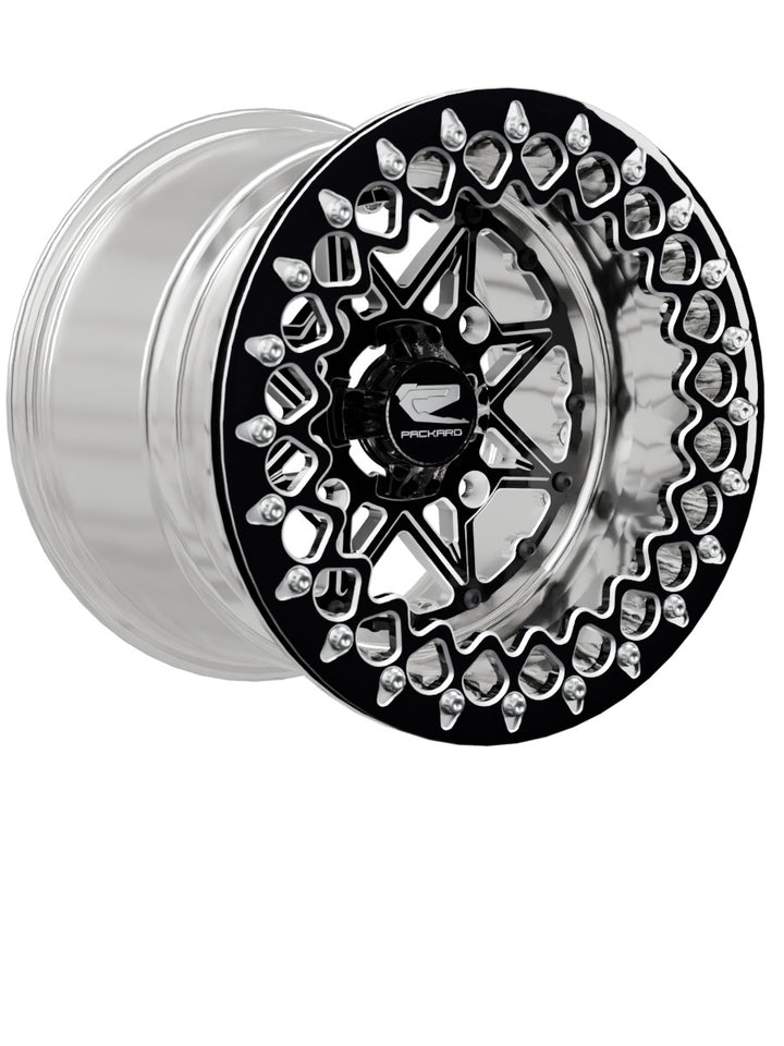 V2 Super Star - FF Forged Polished Beadlock - Gloss Black - 15x11 | 4x156 / Contrast Machined V.3