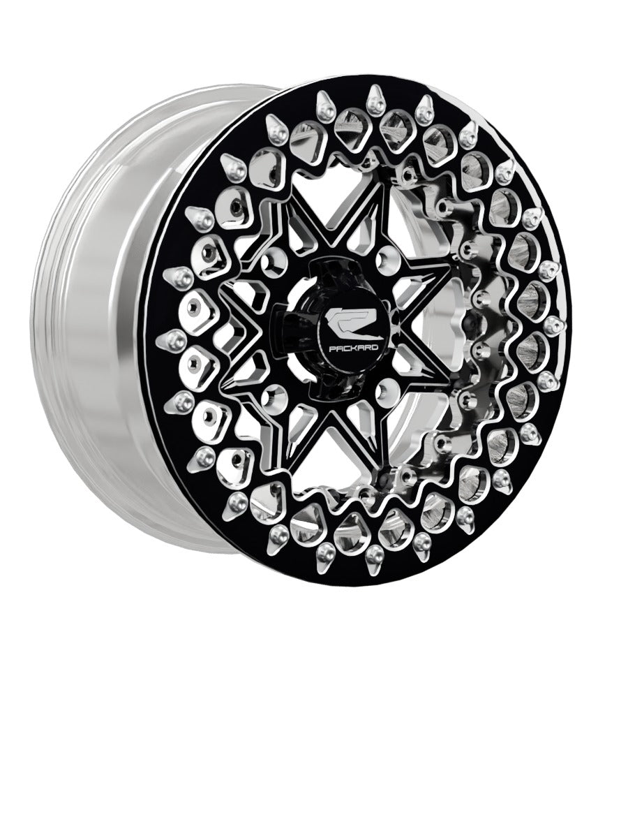 V2 Super Star - FF Forged Polished Beadlock - Gloss Black - 15x7 | 4x156 / Contrast Machined V.3