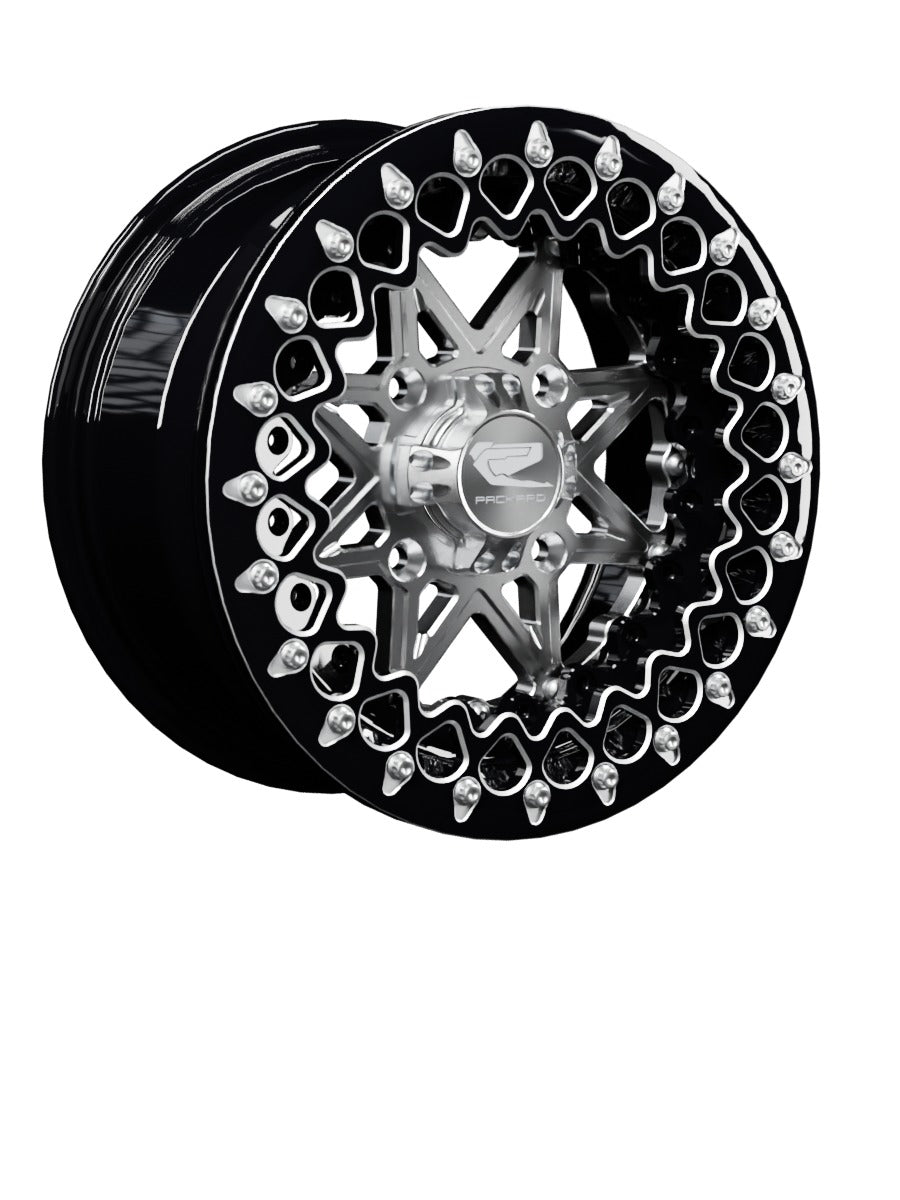 V2 Super Star - FF Forged Beadlock - Silver - 15x7 | 4x136 / Contrast Machined V.3 / No