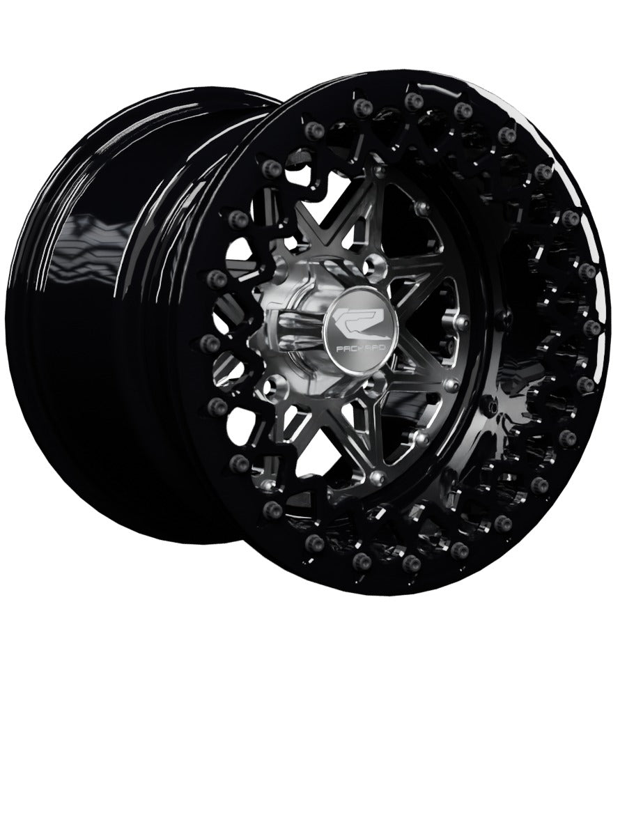 V2 Super Star - FF Forged Beadlock - Silver - 15x11 | 4x136 / Gloss Black V.3 / Yes
