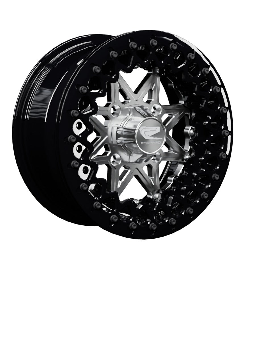 V2 Super Star - FF Forged Beadlock - Silver - 15x7 | 4x136 / Gloss Black V.3 / Yes