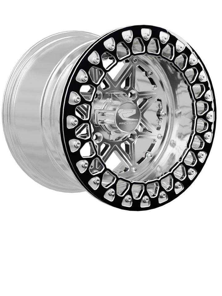 V2 - FF Forged Polished Beadlock - Silver - 15x11 | 4x136 / Contrast Machined V.2 / Spinner cap