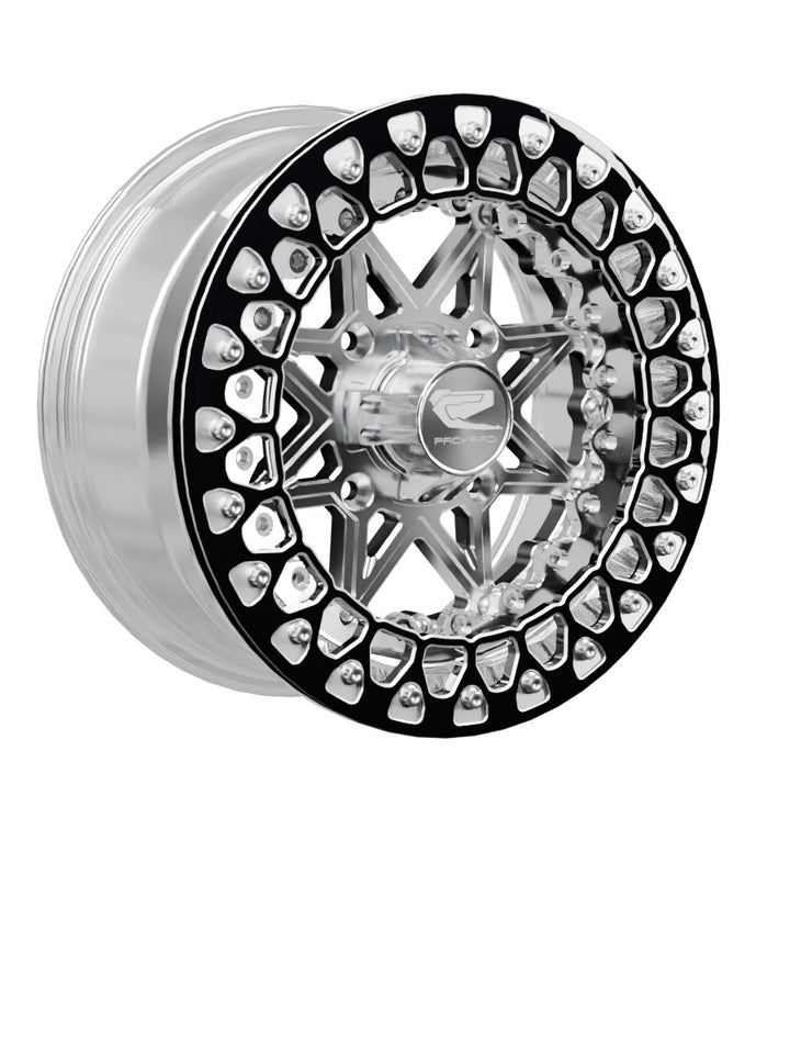 V2 - FF Forged Polished Beadlock - Silver - 15x7 | 4x136 / Contrast Machined V.2 / Spinner cap