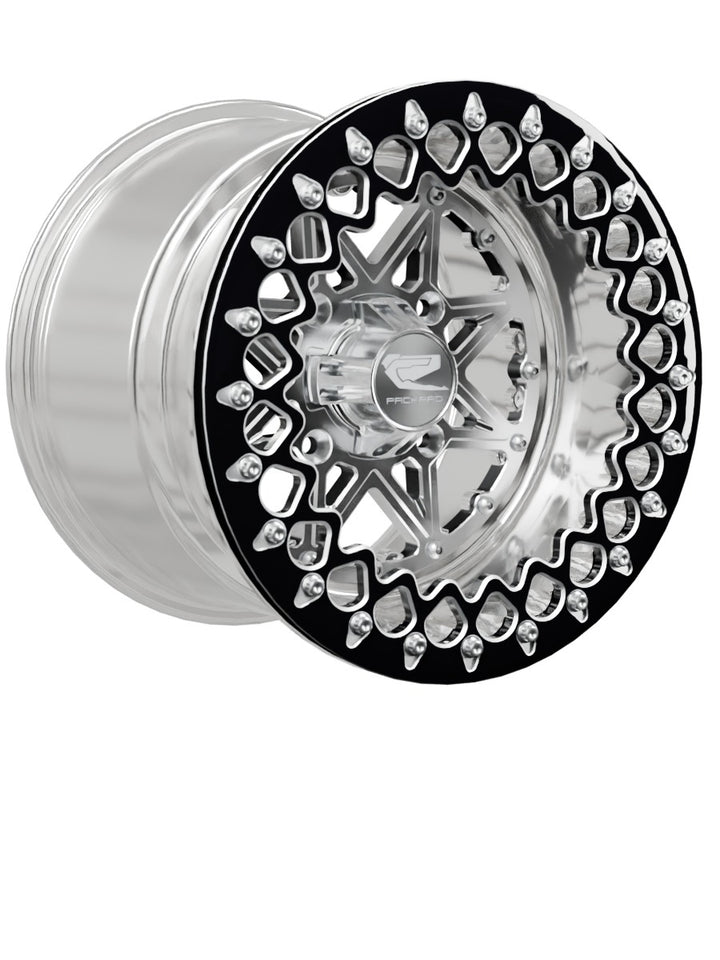 V2 - FF Forged Polished Beadlock - Silver - 15x11 | 4x136 / Contrast Machined V.3 / Spinner cap