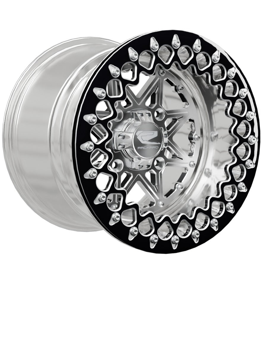 V2 - FF Forged Polished Beadlock - Silver - 15x11 | 4x136 / Contrast Machined V.3