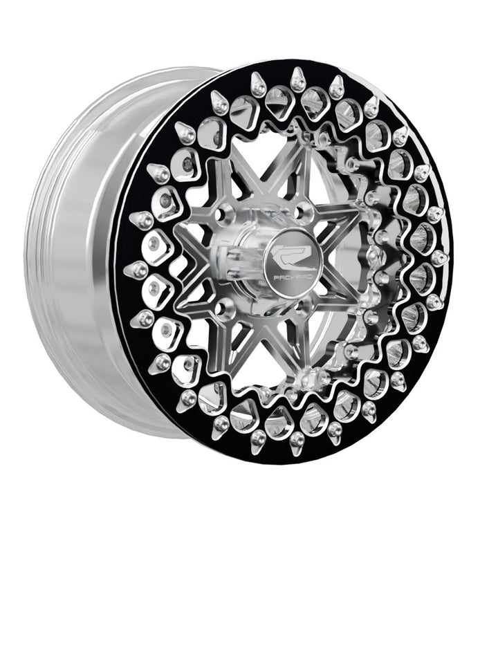 V2 - FF Forged Polished Beadlock - Silver - 15x7 | 4x136 / Contrast Machined V.3 / Spinner cap