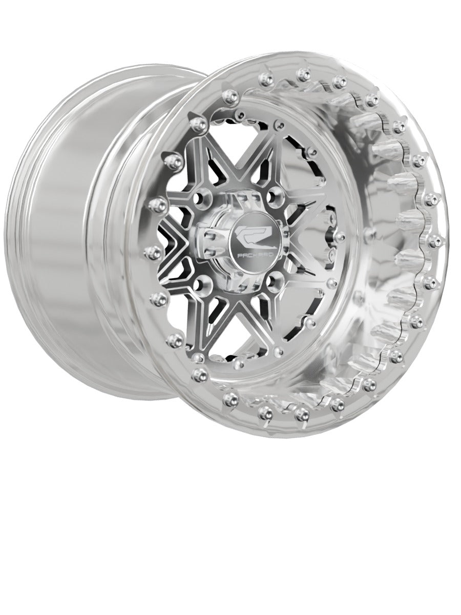 V2 - FF Forged Polished Beadlock - Silver - 15x11 | 4x136 / Polished V.1
